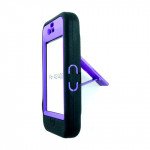 Wholesale Armor Hybrid Case with Stand for iPhone 4S / 4 (Black-Purple)